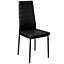 Synthetic Leather Dining Chairs Set of 2 - black