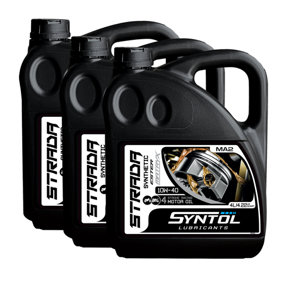 Syntol 10w40 Motorcycle Engine Oil Fully Synthetic 4 Stroke JASO MA / MA2  3x4L