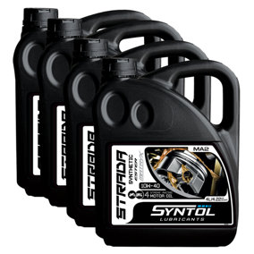 Syntol 10w40 Motorcycle Engine Oil Fully Synthetic 4 Stroke JASO MA / MA2  4x4L