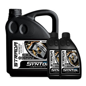 Syntol 10w40 Motorcycle Engine Oil Fully Synthetic 4 Stroke JASO MA / MA2  6L