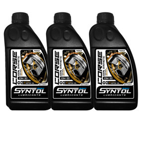 Syntol Corse 4T 10W-30 Motorcycle Fully Synthetic Engine Oil Jaso MA2/MA  3x1L