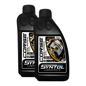 Syntol Corse 4T 10W-40 100% Synthetic Motorcycle Engine Oil Jaso MA/MA2  2x1L