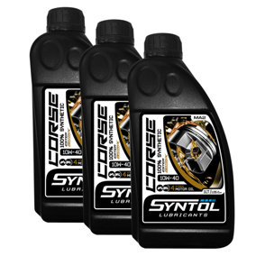Syntol Corse 4T 10W-40 100% Synthetic Motorcycle Engine Oil Jaso MA/MA2  3x1L