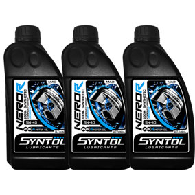 Syntol Nero-R 4T 5W-40 100% Synthetic Motorcycle Racing Oil 3x1L