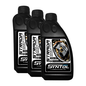 Syntol Strada 4T 20W-60 Semi Synthetic Motorcycle Engine Oil Jaso MA/MA2 3x1L