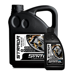 Syntol Strada 4T 20W-60 Semi Synthetic Motorcycle Engine Oil Jaso MA/MA2 5L