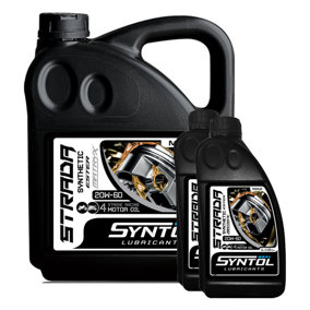Syntol Strada 4T 20W-60 Semi Synthetic Motorcycle Engine Oil Jaso MA/MA2 6L