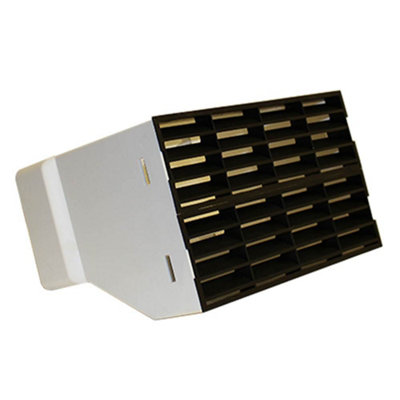 System 220x90 Double Airbrick Adapter With Fitted Grilles - Black