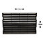 System 220x90 Double Airbrick Adapter With Fitted Grilles - Black