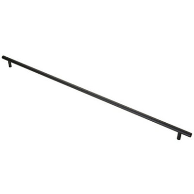 T Bar Cupboard Pull Handle 668 x 12mm 608mm Fixing Centres Matt Black