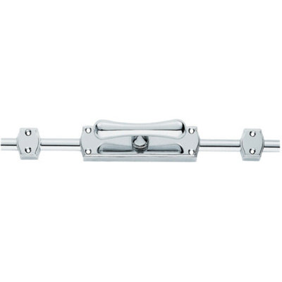 T Bar Handled Espagnolette Set 140 x 38mm Backplate Polished Chrome