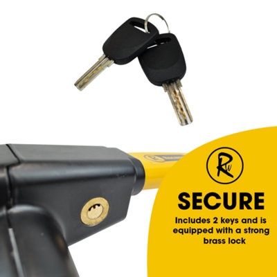 T-Bar Steering Wheel Lock Car Van Vehicle Security Safety with 2 Keys