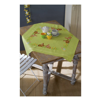 T/CLOTH EASTER BUNNIES - Cross Stitch Kit: Tablecloth: Easter Bunnies - Vervaco