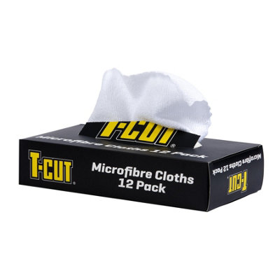 T-Cut 12 Large Microfibre Cloths Cleaning Detailing Towel Drying Polishing x2
