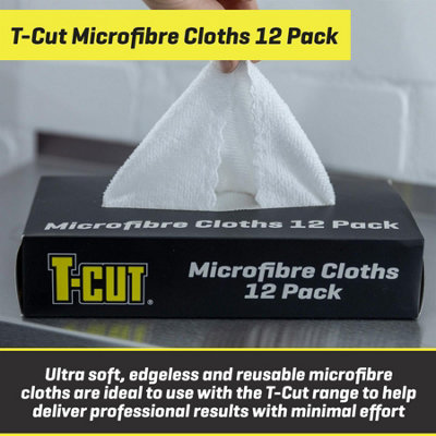 T-Cut 12 Large Microfibre Cloths Cleaning Detailing Towel Drying Polishing x2 - 5