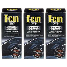 T-CUT 365 Ultimate Black Car Polish and Colour Restorer Scratch Repair Kit x 3