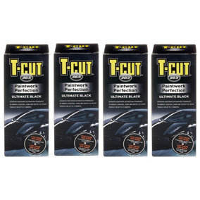T-CUT 365 Ultimate Black Car Polish and Colour Restorer Scratch Repair Kit x 4