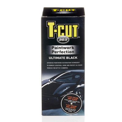 T-CUT 365 Ultimate Black Car Polish and Colour Restorer Scratch Repair Kit