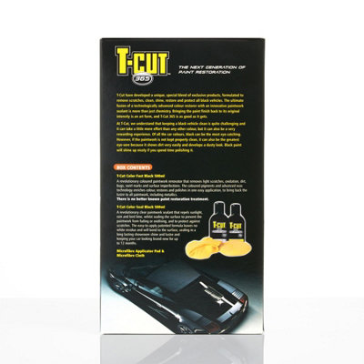 T-CUT 365 Ultimate Black Car Polish and Colour Restorer Scratch Repair Kit