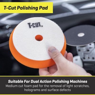 T-Cut 5 Inches Polishing Foam Pad Remove Scratches Defect For Dual Action Machines x4 - 8