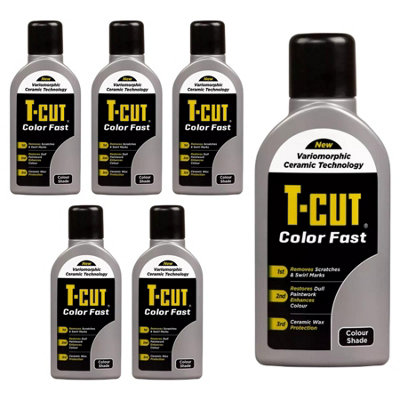 T-Cut CMW009 Color Fast Light Silver Car Polish Clean Shine 500ml x 6