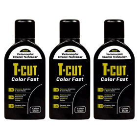 T-Cut Color Fast Black Ceramic Wax Polish Scratch Remover Colour Enhancer x3