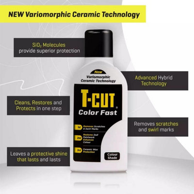 T-Cut Color Fast Ceramic Restorer White 500mL & T-Cut Microfibre Duo Pack