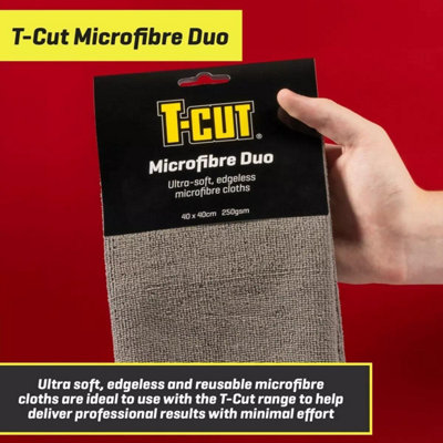 T-Cut Color Fast Ceramic Restorer White 500mL & T-Cut Microfibre Duo Pack
