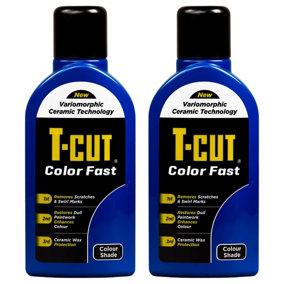 T-Cut Color Fast Dark Blue Ceramic Wax Polish Scratch Remover Colour Enhancer x2