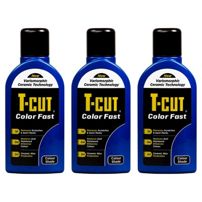 T-Cut Color Fast Dark Blue Ceramic Wax Polish Scratch Remover Colour Enhancer x3