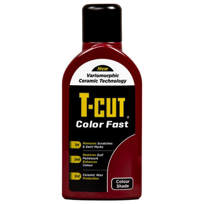 T-Cut Color Fast Dark Red Ceramic Wax Polish Scratch Remover Colour Enhancer x2