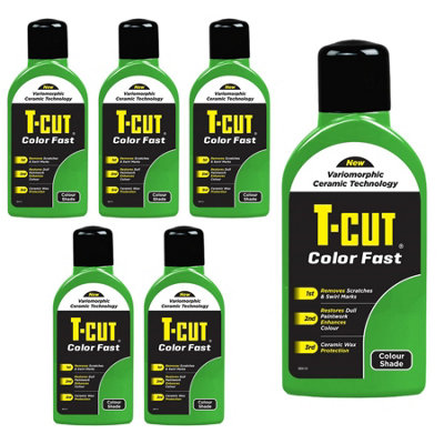 T-Cut Color Fast Green Ceramic Wax Polish Scratch Remover Colour Enhancer x6