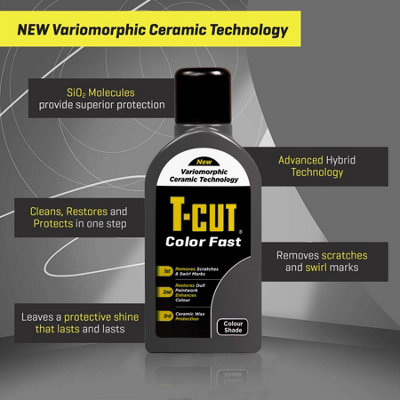 T-Cut Color Fast Grey Car Ceramic Wax Polish Scratch Remover Colour Enhancer