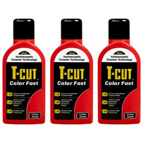 T-Cut Color Fast Light Red Ceramic Wax Polish Scratch Remover Colour Enhancer x3