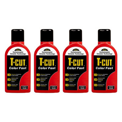 T-Cut Color Fast Light Red Ceramic Wax Polish Scratch Remover Colour Enhancer x4