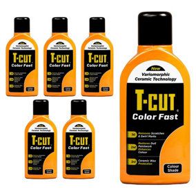 T-Cut Color Fast Orange Ceramic Wax Polish Scratch Remover Colour Enhancer x6