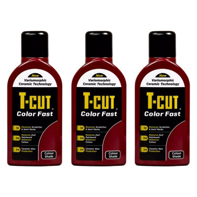 T-Cut Color Fast Paintwork Restore Polish Dark Red 500ml Cmw004 x 3