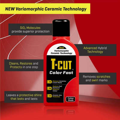 T-Cut Color Fast Red Ceramic Wax Polish Scratch Remover 500ml + Paint Sealant - 4