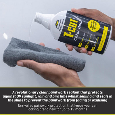 T-Cut Color Fast Red Ceramic Wax Polish Scratch Remover 500ml + Paint Sealant - 6