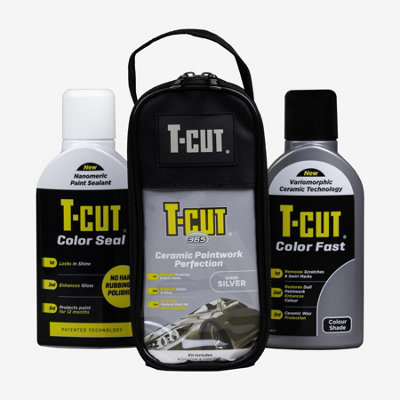 T-Cut Color Fast Silver Ceramic Wax Polish Scratch Remover 500ml + Paint Sealant