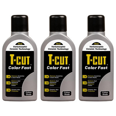 T-Cut Color Fast Silver Ceramic Wax Polish Scratch Remover Colour Enhancer x3
