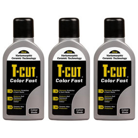 T-Cut Color Fast Silver Ceramic Wax Polish Scratch Remover Colour Enhancer x3