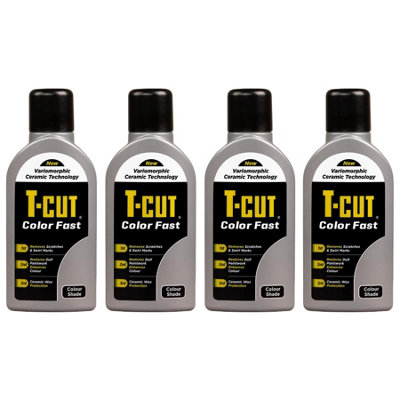 T-Cut Color Fast Silver Ceramic Wax Polish Scratch Remover Colour Enhancer x4