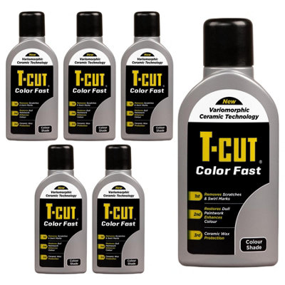 T-Cut Color Fast Silver Ceramic Wax Polish Scratch Remover Colour Enhancer x6