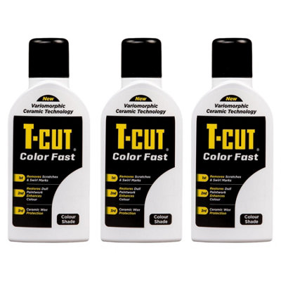 T-Cut Color Fast White Ceramic Wax Polish Scratch Remover Colour Enhancer x3