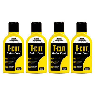 T-Cut Color Fast Yellow Ceramic Wax Polish Scratch Remover Colour Enhancer x4