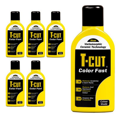 T-Cut Color Fast Yellow Ceramic Wax Polish Scratch Remover Colour Enhancer x6