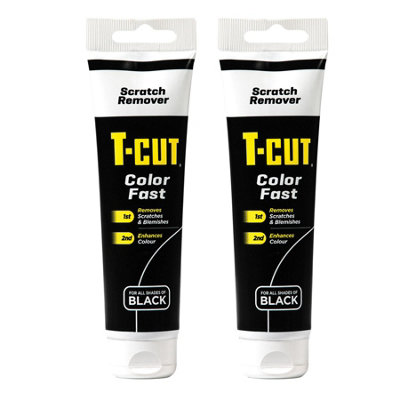 T-Cut Fast Scratch Scuff Blemish Remover Black Car Paint Cleaner Rejuvenates x2