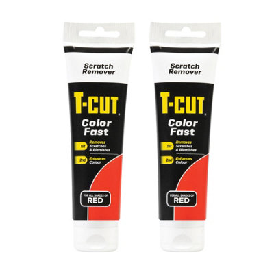 T-Cut Fast Scratch Scuff Blemish Remover Red Car Paint Cleaner Rejuvenates x2
