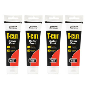T-Cut Fast Scratch Scuff Blemish Remover Red Car Paint Cleaner Rejuvenates x4